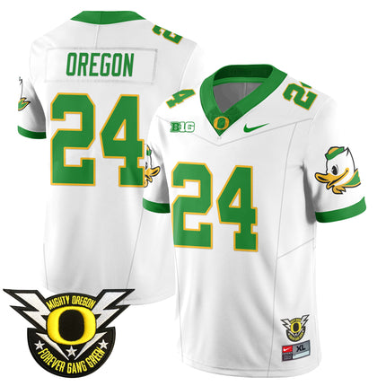 Men's Oregon Football Forever Gang Green 2024 Jersey N2 - All Stitched