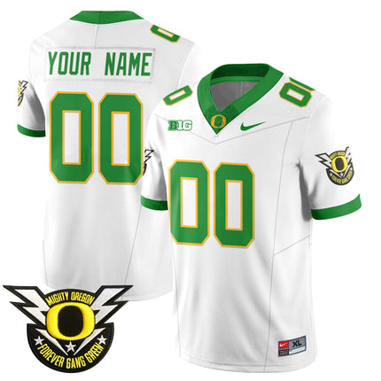 Custom Name/Gender Oregon Football Forever Gang Green 2024 Jersey - All Stitched