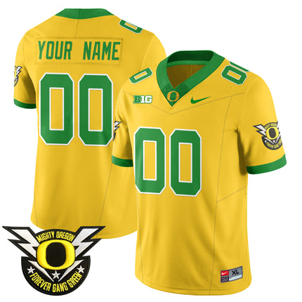 Custom Name/Gender Oregon Football Forever Gang Green 2024 Jersey - All Stitched