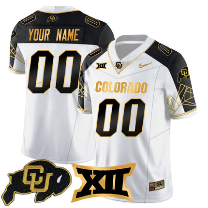 Custom Name/Gender Colorado Buffaloes 2024 Vapor Limited Gold Jersey N3 - All Stitched