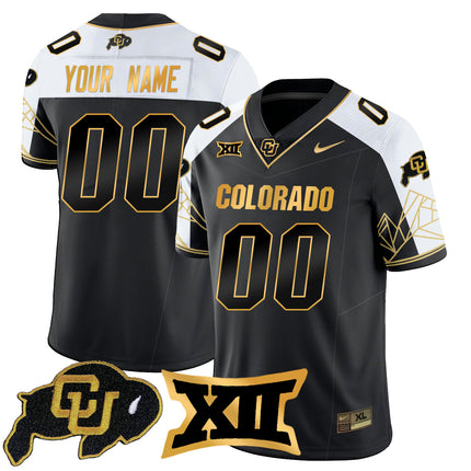 Custom Name/Gender Colorado Buffaloes 2024 Vapor Limited Gold Jersey N3 - All Stitched