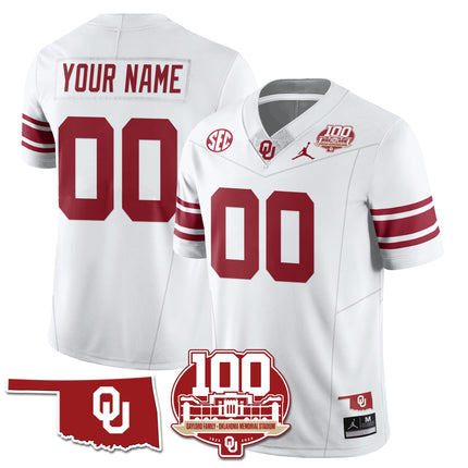 Custom Name/Gender Oklahoma Sooners 1946-56 Throwback Uniforms - 100th Season - All Stitched