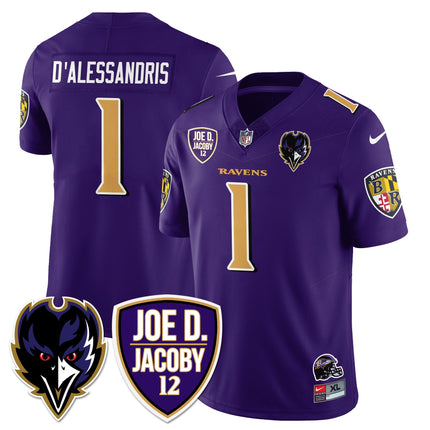 Men's Ravens Purple Rising 2024 Vapor Limited Jersey - All Stitched