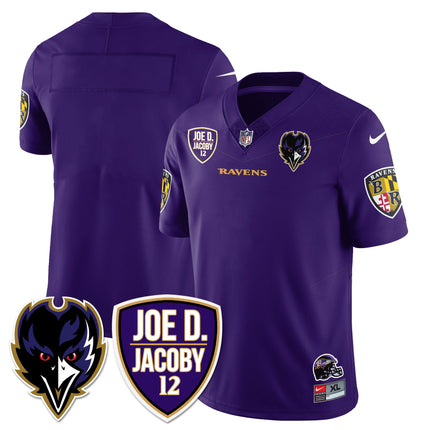Men's Ravens Purple Rising 2024 Vapor Limited Jersey - All Stitched