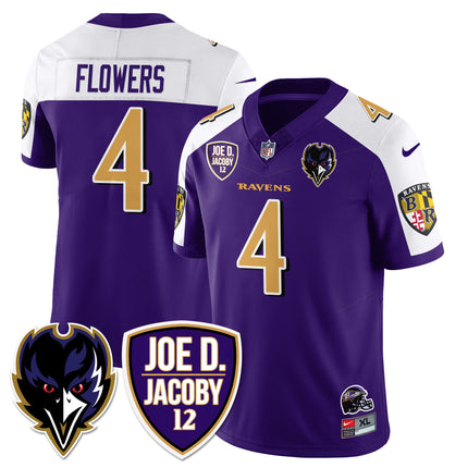 Men's Ravens Purple Rising 2024 Vapor Limited Jersey - All Stitched