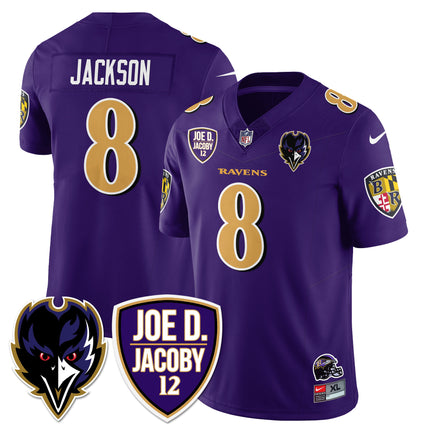 Men's Ravens Purple Rising 2024 Vapor Limited Jersey - All Stitched