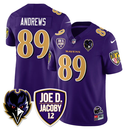 Men's Ravens Purple Rising 2024 Vapor Limited Jersey - All Stitched