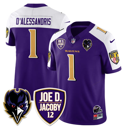 Men's Ravens Purple Rising 2024 Vapor Limited Jersey - All Stitched