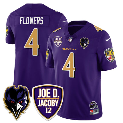 Men's Ravens Purple Rising 2024 Vapor Limited Jersey - All Stitched