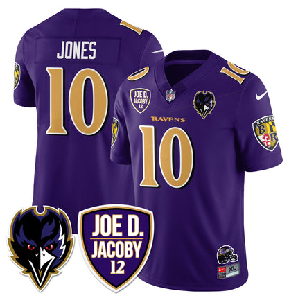 Men's Ravens Purple Rising 2024 Vapor Limited Jersey - All Stitched