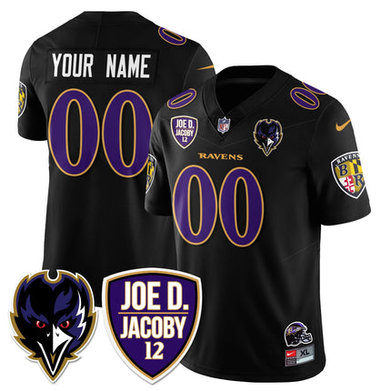 Custom Name/Gender Ravens Purple Rising 2024 Vapor Limited Jersey - All Stitched