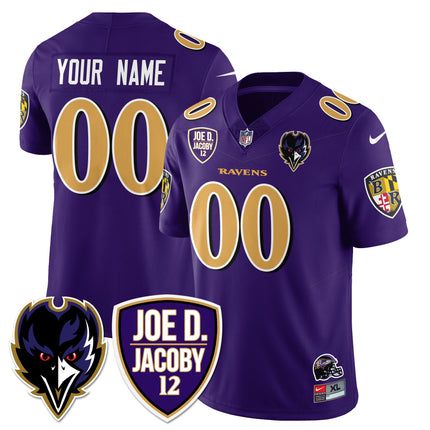 Custom Name/Gender Ravens Purple Rising 2024 Vapor Limited Jersey - All Stitched