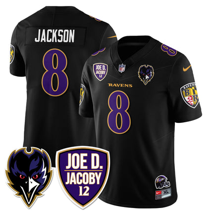 Men's Ravens Purple Rising 2024 Vapor Limited Jersey - All Stitched