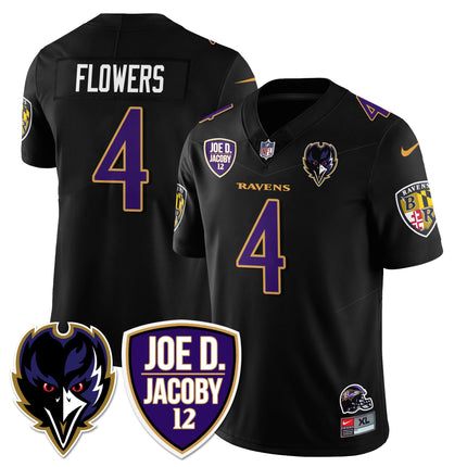 Men's Ravens Purple Rising 2024 Vapor Limited Jersey - All Stitched