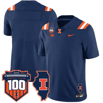 Men's Illinois Football Vapor Jersey - All Stitched