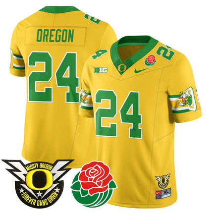 Men's Oregon Ducks 2024 Rose Bowl Jersey - All Stitched 412VTHNJS003