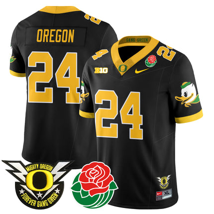 Men's Oregon Ducks 2024 Rose Bowl Jersey N1 - All Stitched 412VTHNJS003