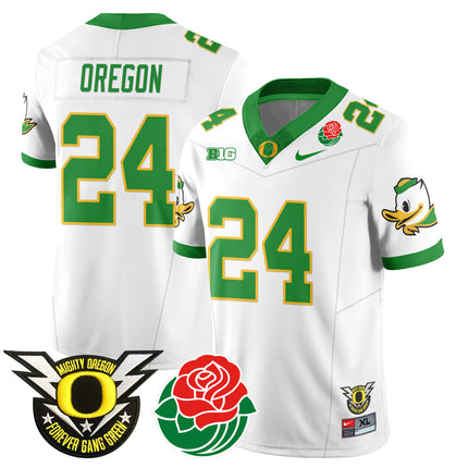 Men's Oregon Ducks 2024 Rose Bowl Jersey N1 - All Stitched 412VTHNJS003