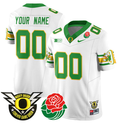 Custom Name/Gender Oregon Ducks 2024 Rose Bowl Jersey - All Stitched 412VTHNJS003