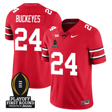 Men's Ohio State Buckeyes Football - Playoff First Round Patch - All Stitched