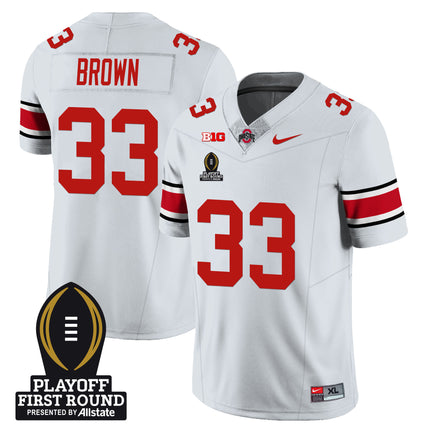 Men's Ohio State Buckeyes Football - Playoff First Round Patch - All Stitched