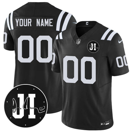 Custom Indianapolis Colts Limited 2025 Jersey - Memorial Patch for Jim Irsay - All Stitched