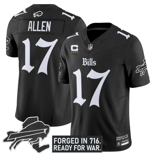 Men's Buffalo Bills 'Gothic Cold Front Edition' Vapor Limited Jersey - All Stitched