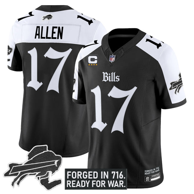 Men's Buffalo Bills 'Gothic Cold Front Edition' Vapor Limited Jersey - All Stitched