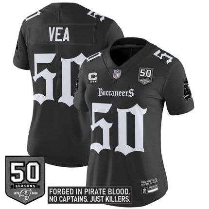 Women's Tampa Bay Buccaneers 'Gothic Pirate Shadows Edition' Vapor Limited Jersey - All Stitched