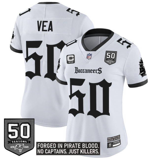 Women's Tampa Bay Buccaneers 'Gothic Pirate Shadows Edition' Vapor Limited Jersey - All Stitched