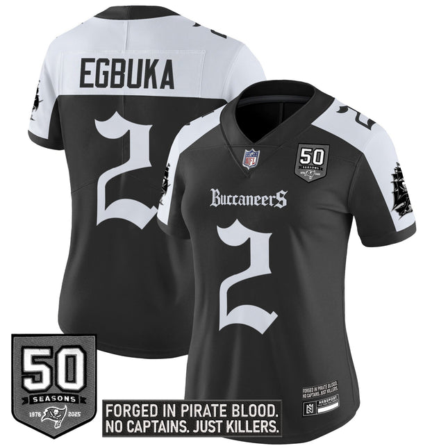 Women's Tampa Bay Buccaneers 'Gothic Pirate Shadows Edition' Vapor Limited Jersey - All Stitched