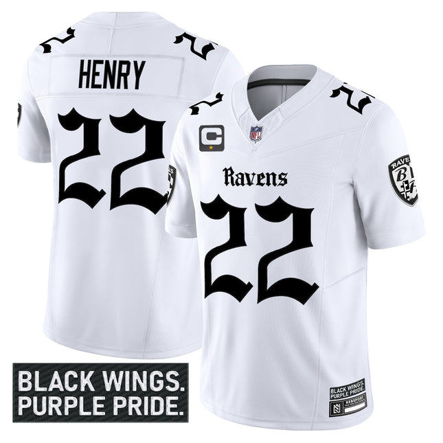 Men's Baltimore Ravens 'Gothic Nevermore Edition' Vapor Limited Jersey - All Stitched