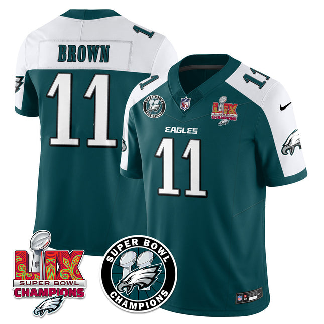 Men's Philadelphia Eagles Super Bowl LIX Champions Jersey V2 - All Stitched