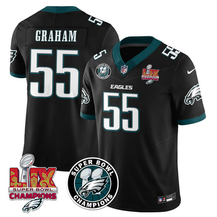 Men's Philadelphia Eagles Super Bowl LIX Champions Jersey V2 - All Stitched