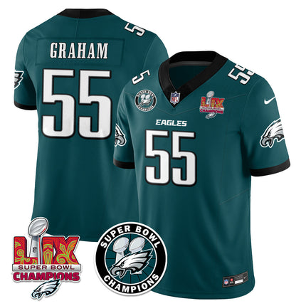 Men's Philadelphia Eagles Super Bowl LIX Champions Jersey V2 - All Stitched