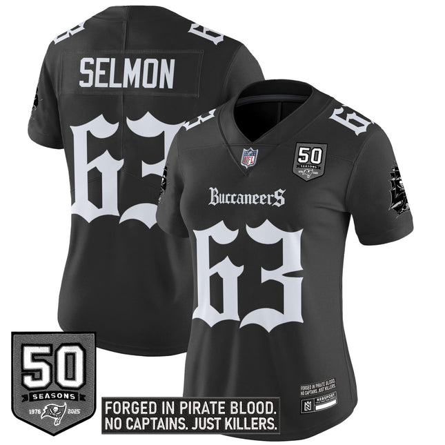 Women's Tampa Bay Buccaneers 'Gothic Pirate Shadows Edition' Vapor Limited Jersey - All Stitched