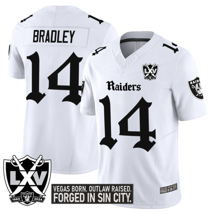Men's Las Vegas Raiders 'Gothic Sin City Shadows Edition' Vapor Limited Jersey V2 - All Stitched