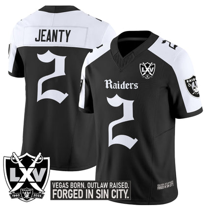 Men's Las Vegas Raiders 'Gothic Sin City Shadows Edition' Vapor Limited Jersey V2 - All Stitched
