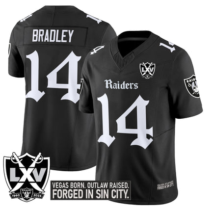 Men's Las Vegas Raiders 'Gothic Sin City Shadows Edition' Vapor Limited Jersey V2 - All Stitched