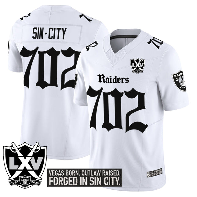 Men's Las Vegas Raiders 'Gothic Sin City Shadows Edition' Vapor Limited Jersey V2 - All Stitched