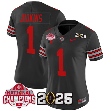 Women's Ohio State Buckeyes 'Heritage Stripe' 2025 National Champions Patch Vapor Limited Jersey - All Stitched
