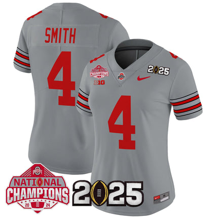 Women's Ohio State Buckeyes 'Heritage Stripe' 2025 National Champions Patch Vapor Limited Jersey - All Stitched