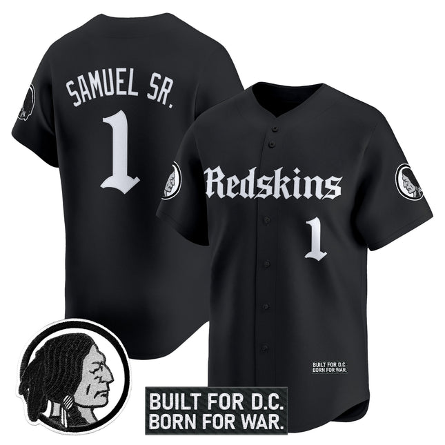 Men's Washington Redskins 'Gothic Capital Edition' Vapor Baseball Jersey - All Stitched