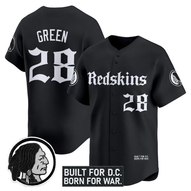 Men's Washington Redskins 'Gothic Capital Edition' Vapor Baseball Jersey - All Stitched