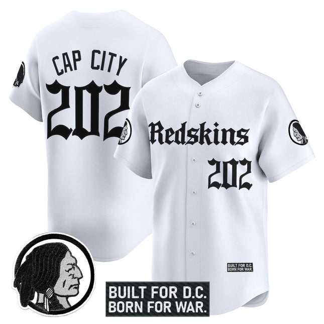 Men's Washington Redskins 'Gothic Capital Edition' Vapor Baseball Jersey - All Stitched
