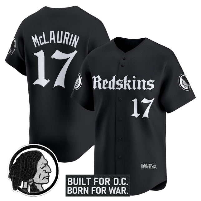 Men's Washington Redskins 'Gothic Capital Edition' Vapor Baseball Jersey - All Stitched