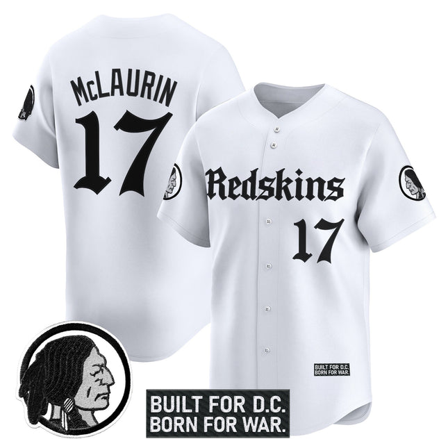 Men's Washington Redskins 'Gothic Capital Edition' Vapor Baseball Jersey - All Stitched