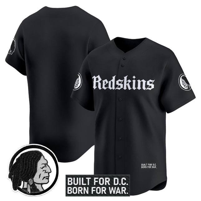 Men's Washington Redskins 'Gothic Capital Edition' Vapor Baseball Jersey - All Stitched