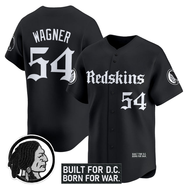 Men's Washington Redskins 'Gothic Capital Edition' Vapor Baseball Jersey - All Stitched