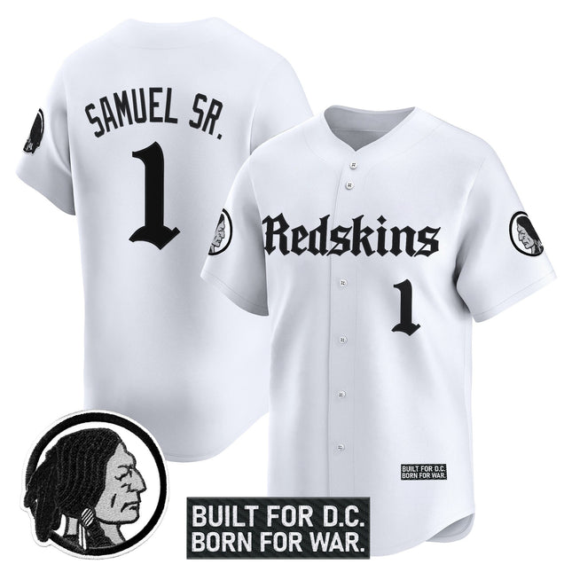 Men's Washington Redskins 'Gothic Capital Edition' Vapor Baseball Jersey - All Stitched